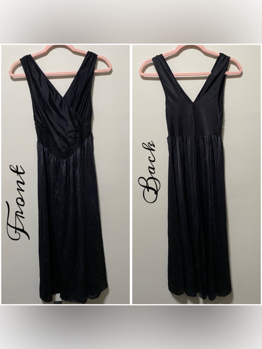GORGEOUS Vintage 80s/90s Elegant Sheer Goth Whimsygoth Lace Maxi Lingerie Dress - Picture 2 of 8